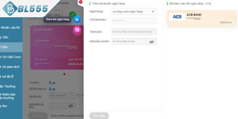 Những điều cần tuân thủ khi thực hiện rút tiền BL555